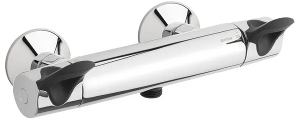 Damixa Thermixa 300 Duscharmatur mit ergonomischem Griff, Chrom/Schwarz
