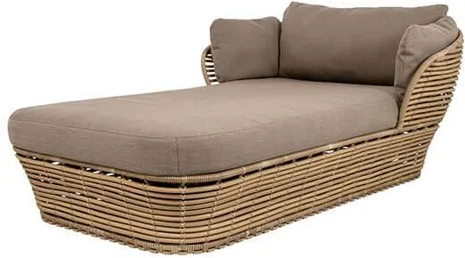 Cane-Line Basket Daybed - Natürliches Gestell inkl. Kissen