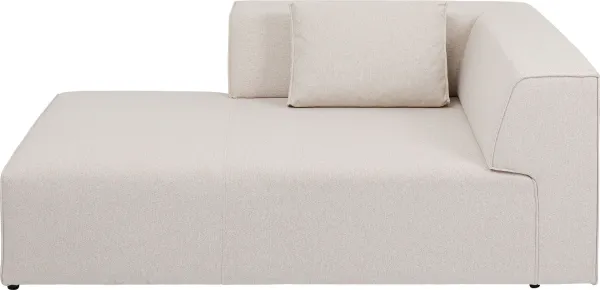KARE DESIGN Infinity Ottomane Elements Cream Left -Modul - cremefarbenes Polyester und Polypropylen