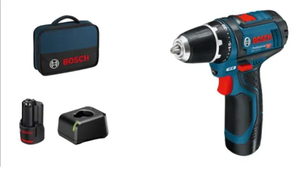 Bosch 12V Akkuschrauber GSR 12V-15 2X2,0AH 1XGAL 12V-20 KOFFER