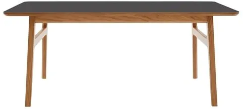 Magnus Olesen Freya Couchtisch Massiv lackierte Eiche/Linoleum Schwarz 4023 Forbo L 120 x B 60 x H 50