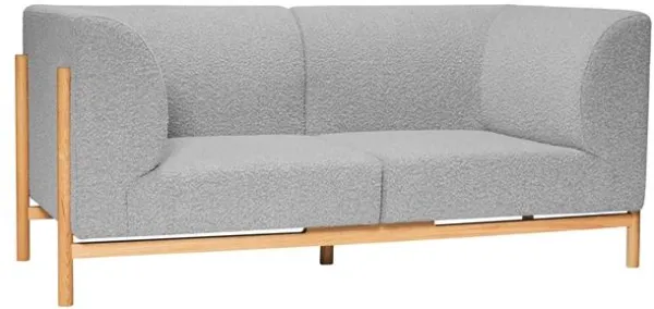 Hübsch Moment Sofa 2-Sitzer Klein Grau/Naturfarbe
