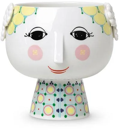 Björn Wiinblad Eva Blumentopf auf Fuß - Ø15,5 cm - Gelb