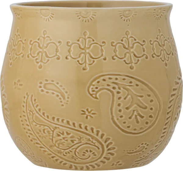 Rani, Blumentopf, gelb, Steinzeug