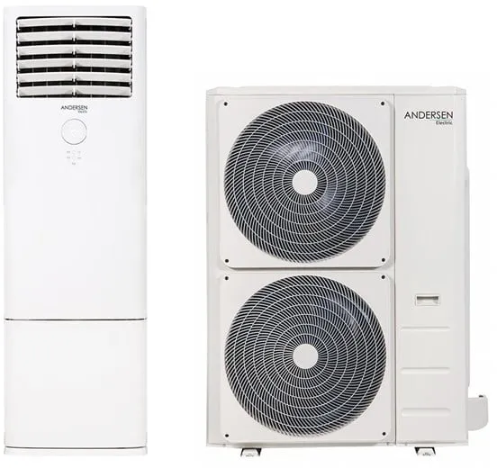 Andersen Electric Apollo 48000 Luft-Luft-Wärmepumpe, 18,5 kW, 45–370 m², Weiß